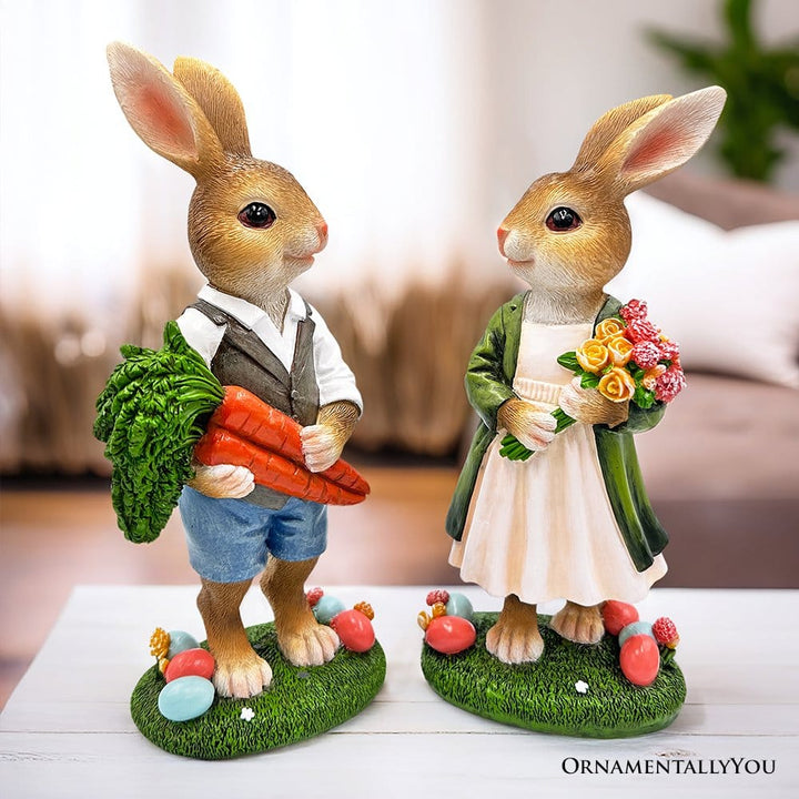 ForProduct-01HarvestandBloomCountryBunnyPairFigurine_8RabbitGardenStatueSet