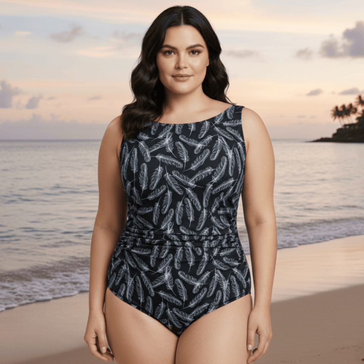 InstantFigure_Feathers_High_Neck_Swimsuit