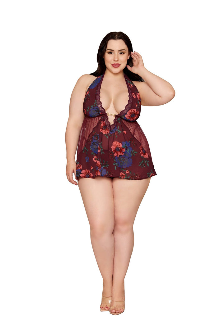 dreamgirl-plus-size-floral-cherry-lacquer-babydoll-g-string-lingerie-dreamgirl-131574