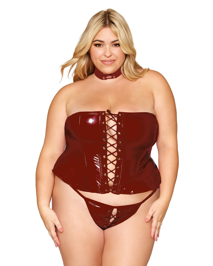 dreamgirl-plus-size-vinyl-peplum-bustier-collar-and-g-string-set-g-string-dreamgirl-871287